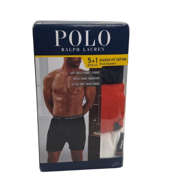 Polo Ralph Lauren 5+1 Men's Classic Fit Boxer Briefs Size M NWT 6 Pack